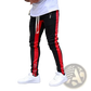 Men's Athletic Side Stripe Joggers with Zipper Cuffs
