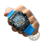 Men's Barrel Skeleton Automatic Mechanical Sport Watch