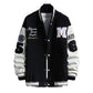 Men's Urban Letter Print Streetwear Varsity Jacket
