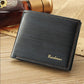 Fuerdanni Men's Perforated Leather Bifold Card Wallet