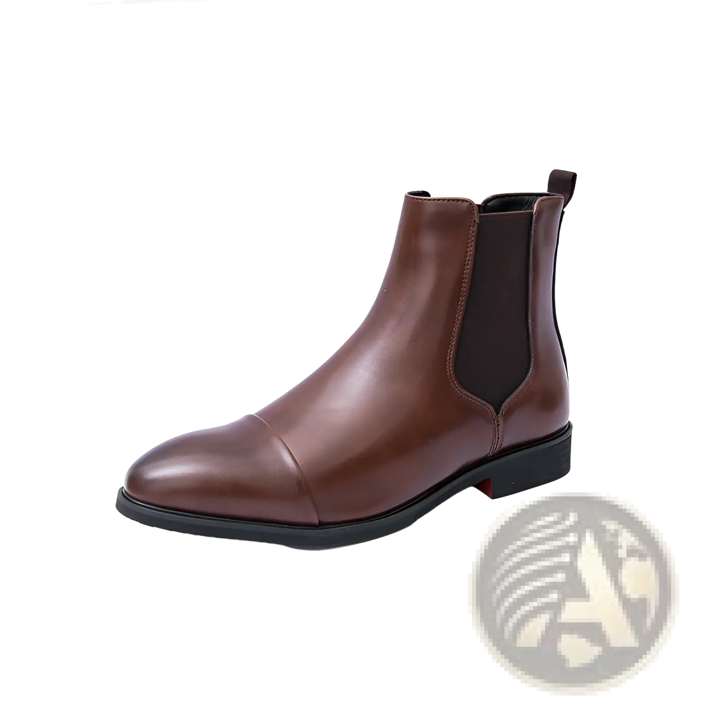 Men's Black Patent Leather Chelsea Boots Pointed Toe