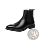Men's Black Patent Leather Chelsea Boots Pointed Toe