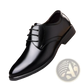 Men's Black Pointed Toe Leather Oxford Dress Shoes