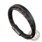 Men's Braided Leather Bracelet with Magnetic Clasp