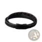 Men's Braided Leather Bracelet with Magnetic Clasp
