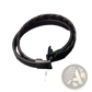 Men's Braided Leather Bracelet with Magnetic Clasp
