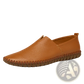 Men's Breathable Leather Driving Loafers in Large Sizes