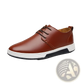 Men's Breathable Leather Sneakers Non-slip Shoes