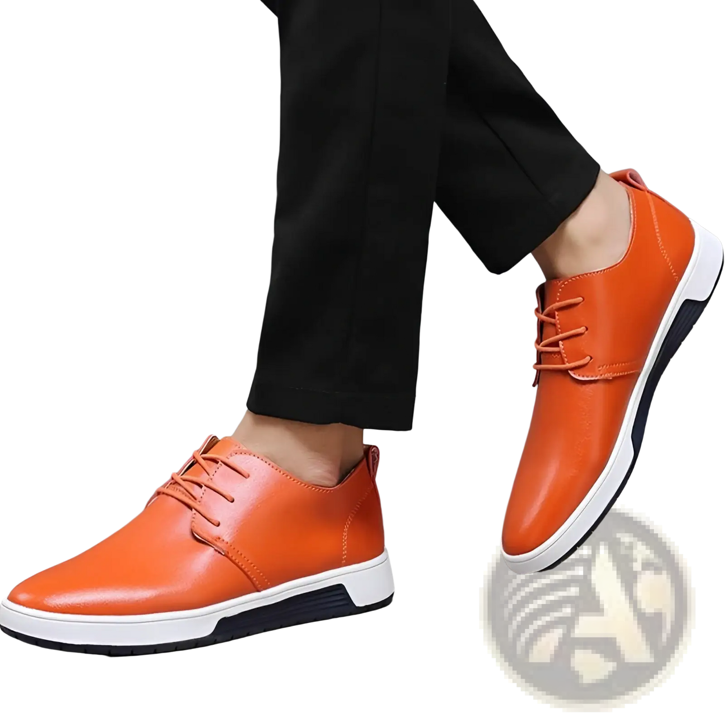 Men's Breathable Leather Sneakers Non-slip Shoes
