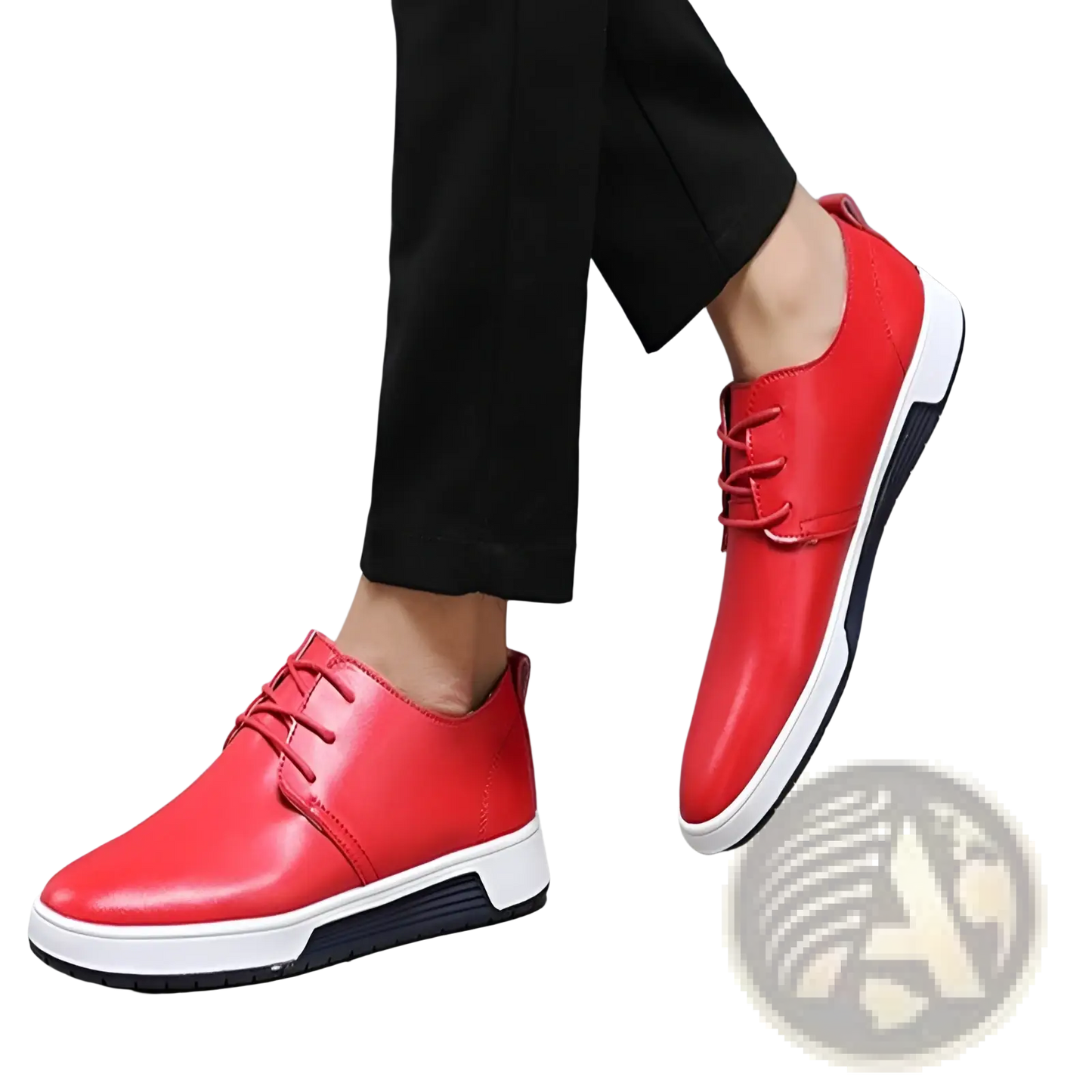 Men's Breathable Leather Sneakers Non-slip Shoes