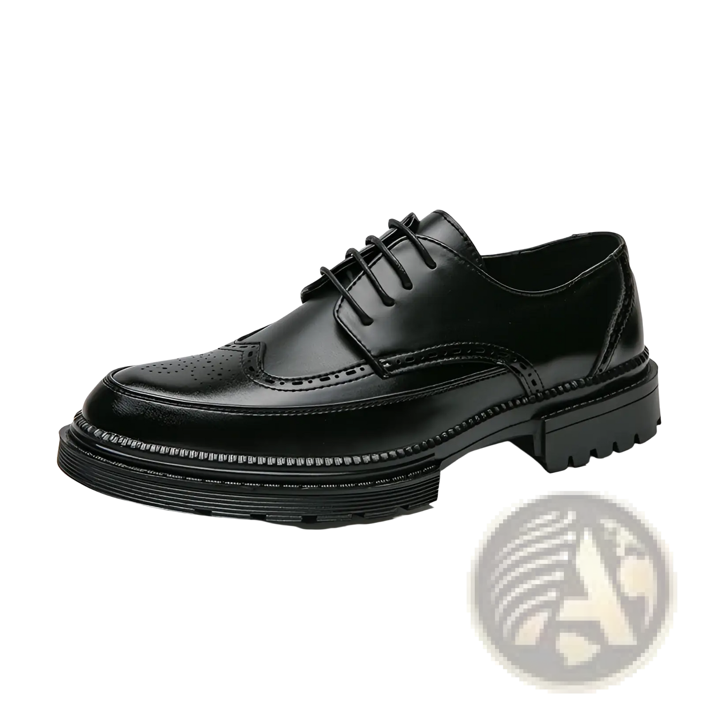 Men's British Style Chunky Sole Leather Brogue Shoes