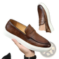 Men's British Style Embossed Leather Loafers