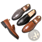 Men's British Style Microfiber Suede and Leather Loafers
