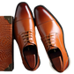Men's British Style Pointed Toe Faux Leather Business Shoes