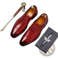 Men's British Style Pointed Toe Faux Leather Business Shoes