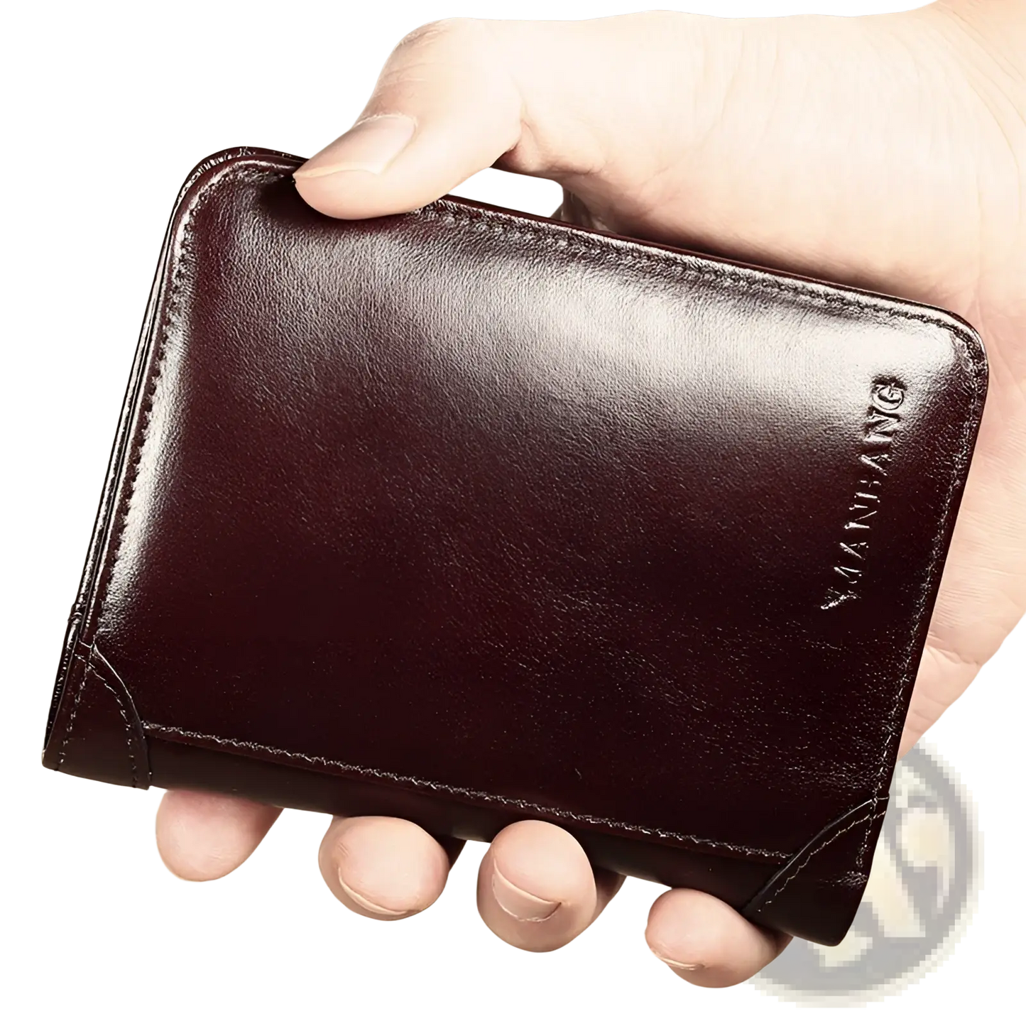 Men's Brown Leather Wallet with Card Slots