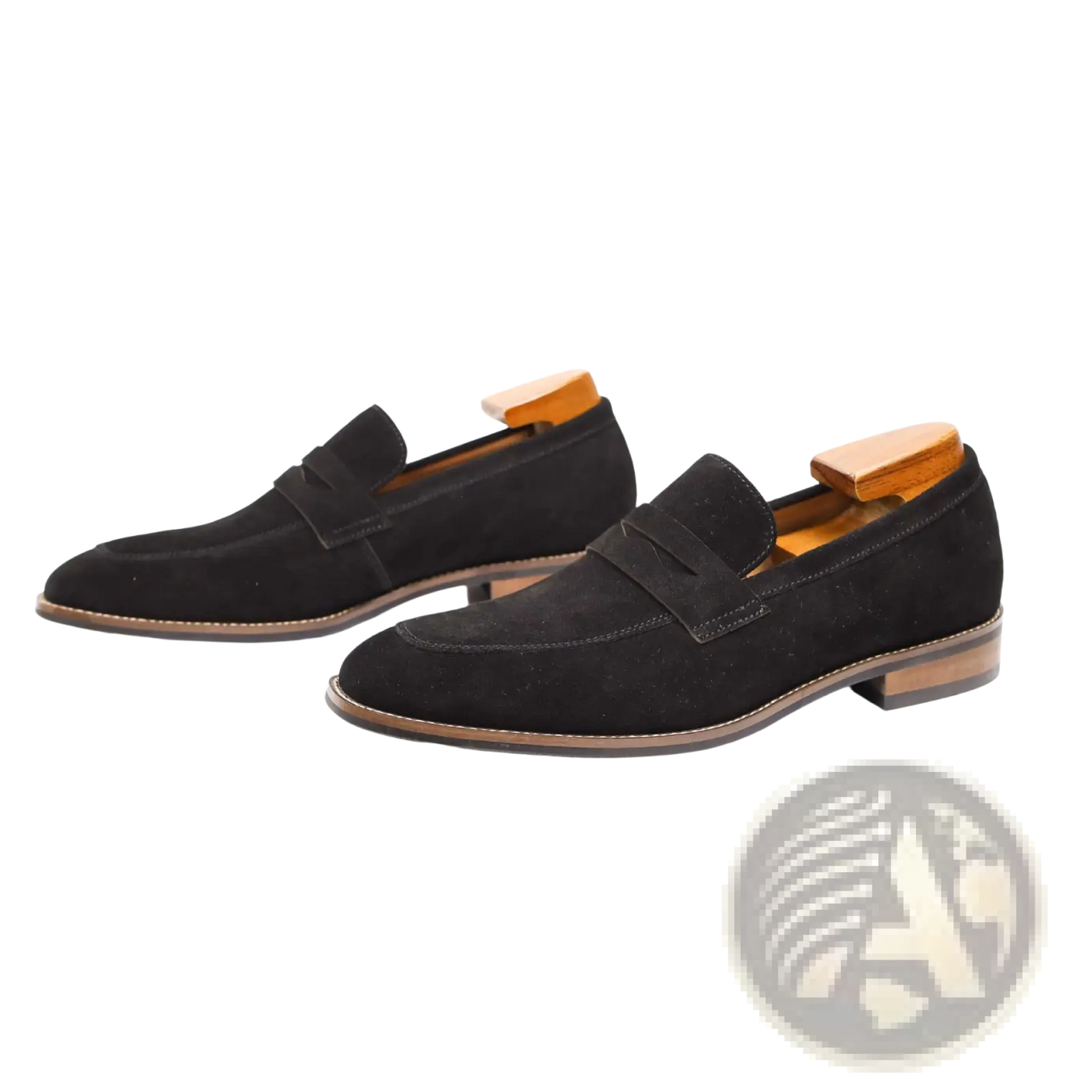 Men's Brown Suede Penny Loafer Casual Leather Shoes