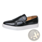 Men's Business Casual Double Buckle Leather Sneakers