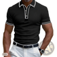Men's Business Casual Modal Polo Shirt with Contrast Trim