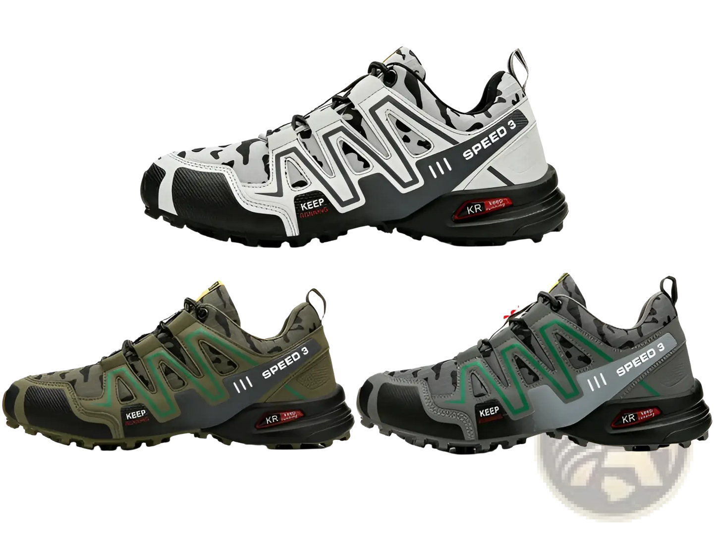 Men's Camouflage Waterproof Trail Running and Hiking Shoes