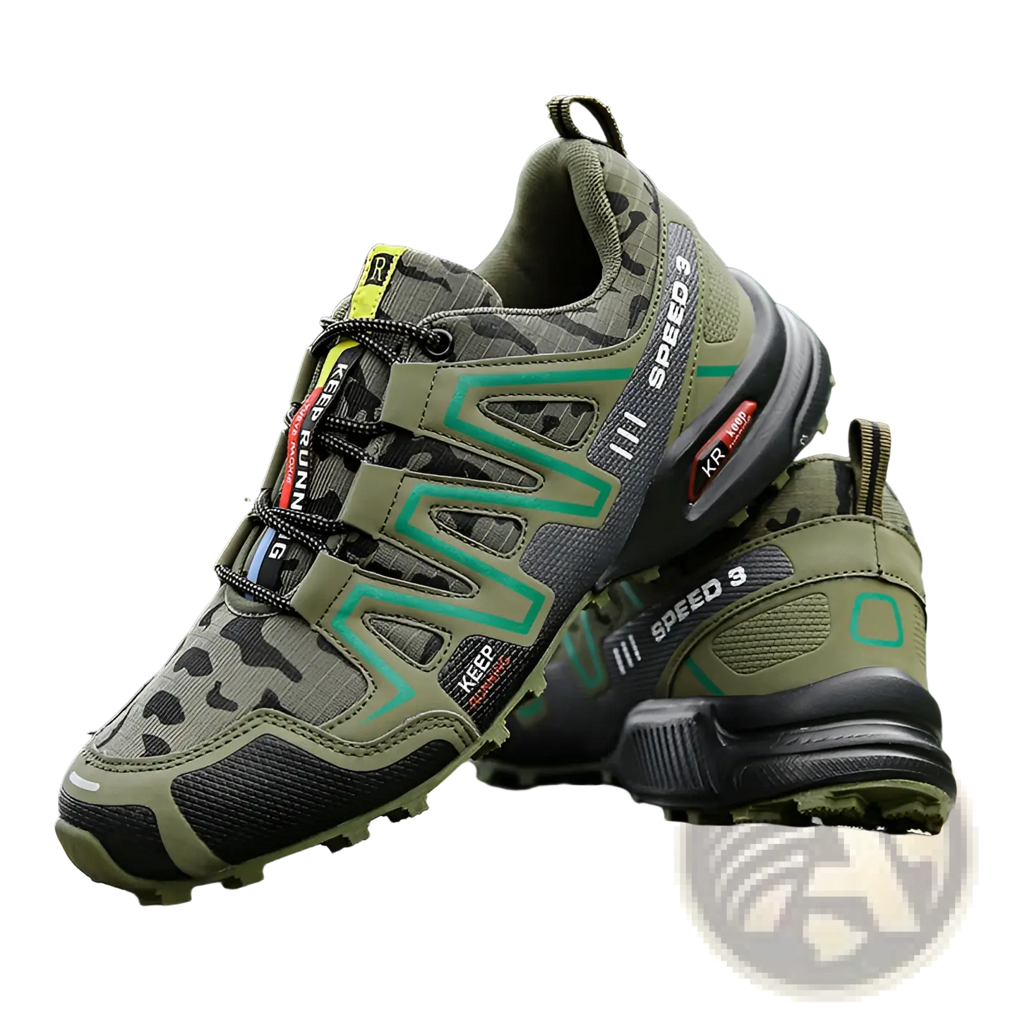 Men's Camouflage Waterproof Trail Running and Hiking Shoes