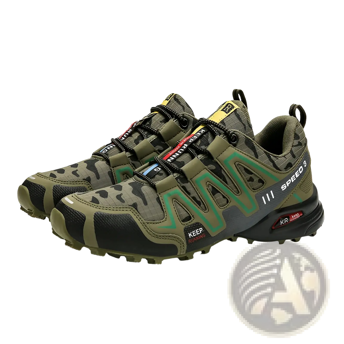 Men's Camouflage Waterproof Trail Running and Hiking Shoes