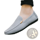 Men's Canvas Slip on Loafers with Buckle Detail