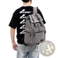 Men's Canvas Travel Backpack Large 20-35l Capacity