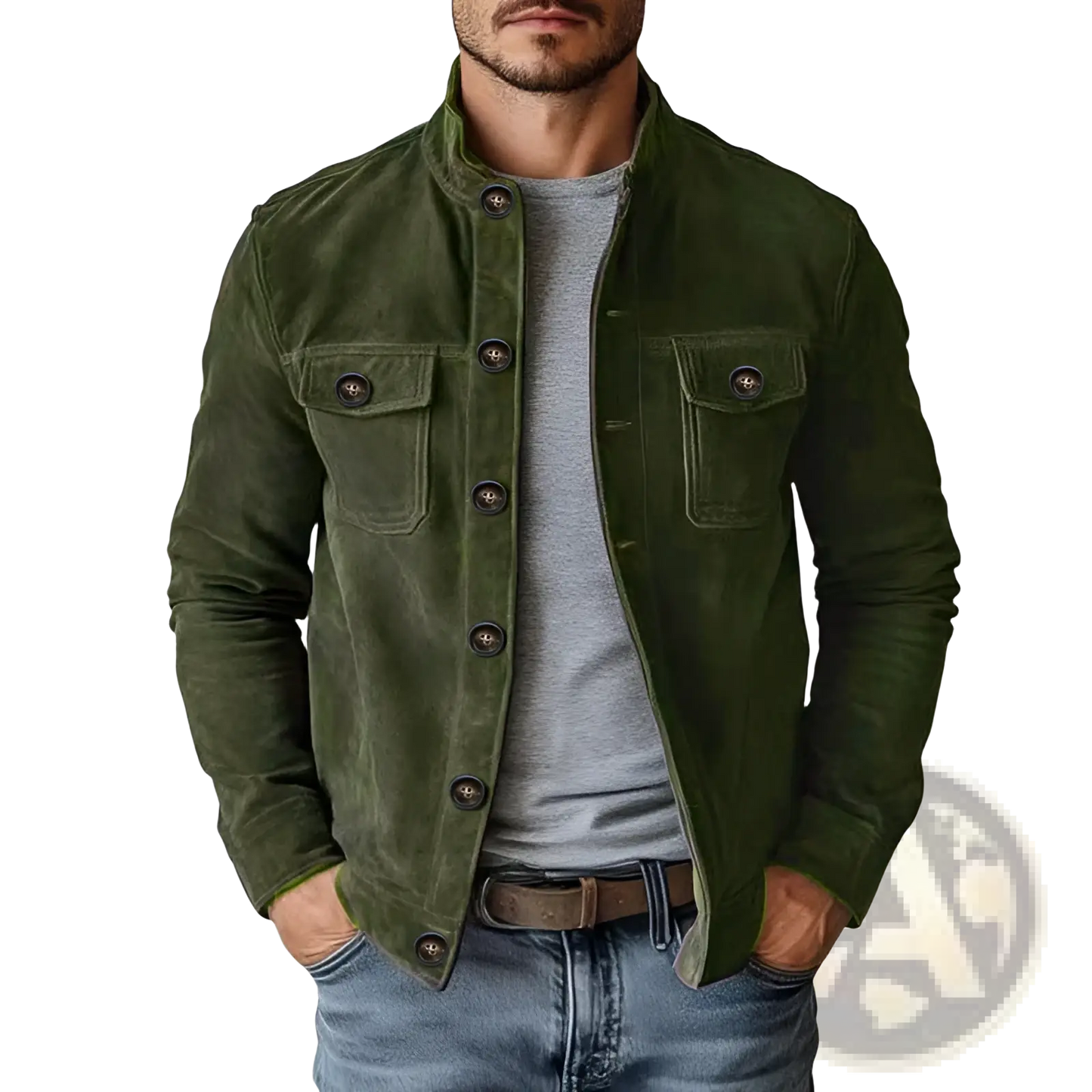 Men's Casual Faux Suede Slim Fit Motorcycle Jacket