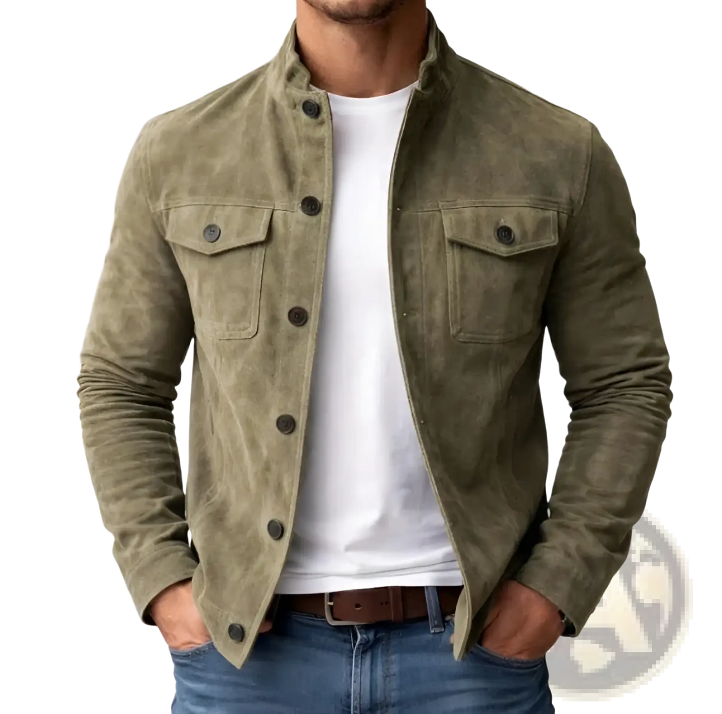 Men's Casual Faux Suede Slim Fit Motorcycle Jacket