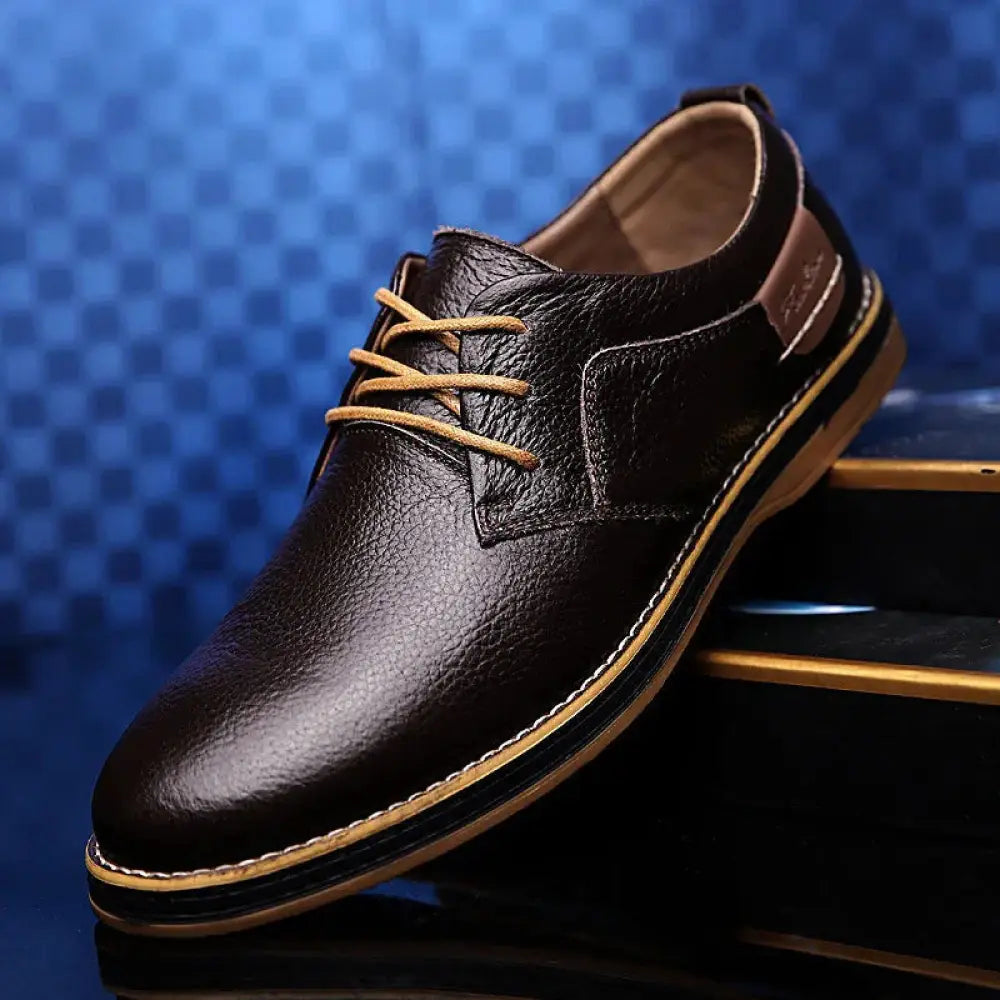 Men's British Leather Lace-up Dress Shoes