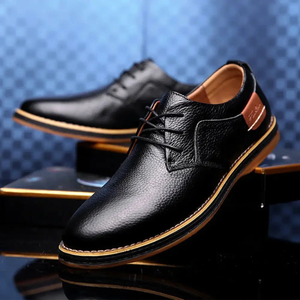 Men's British Leather Lace-up Dress Shoes