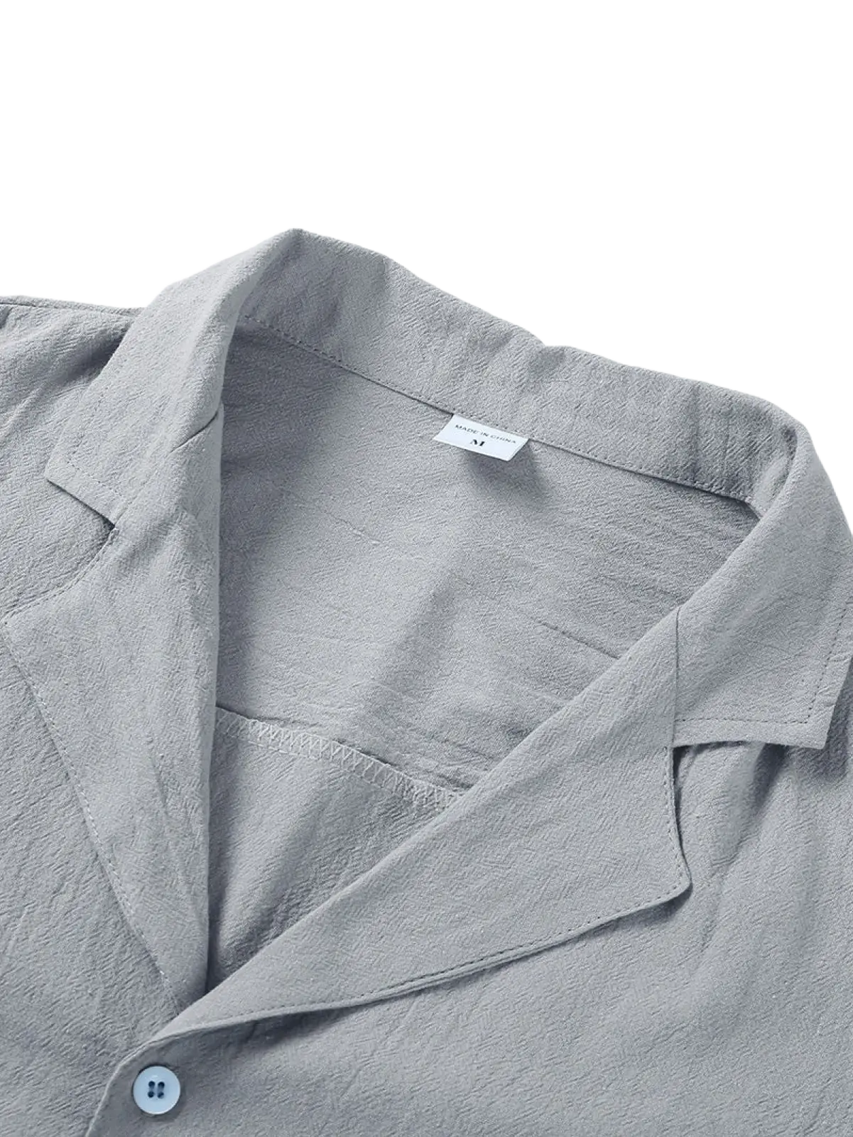 Men's Casual Textured Short Sleeve Button Down Shirt