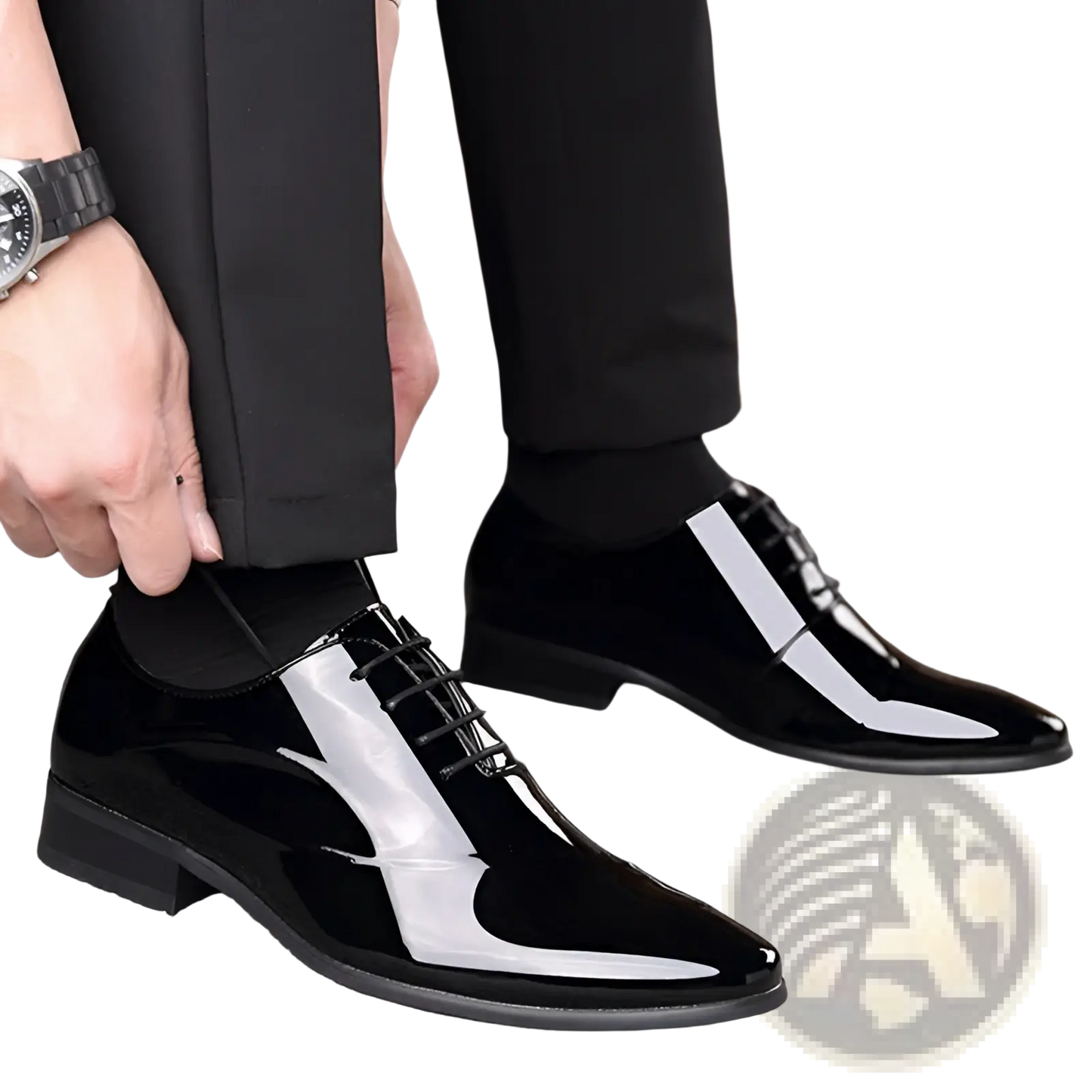 Men's Classic Pointed Toe Leather Business Shoes