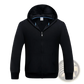 Men's Contrast Trim Fleece Zip Hoodie