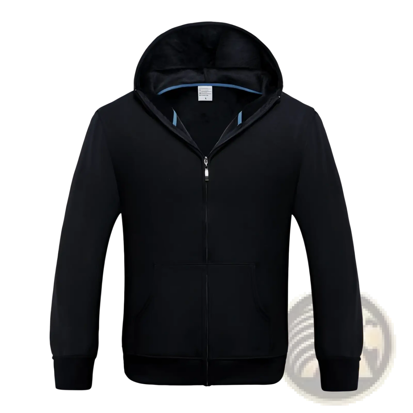 Men's Contrast Trim Fleece Zip Hoodie