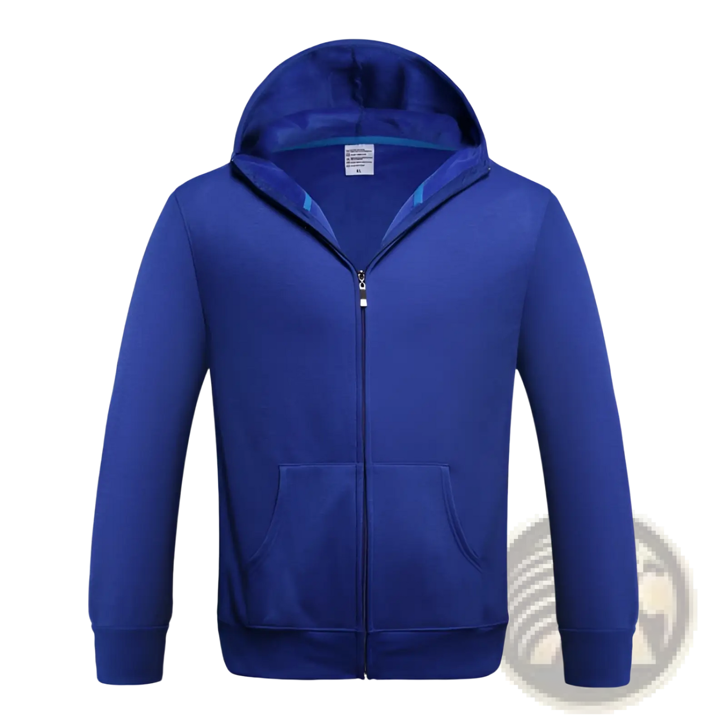 Men's Contrast Trim Fleece Zip Hoodie