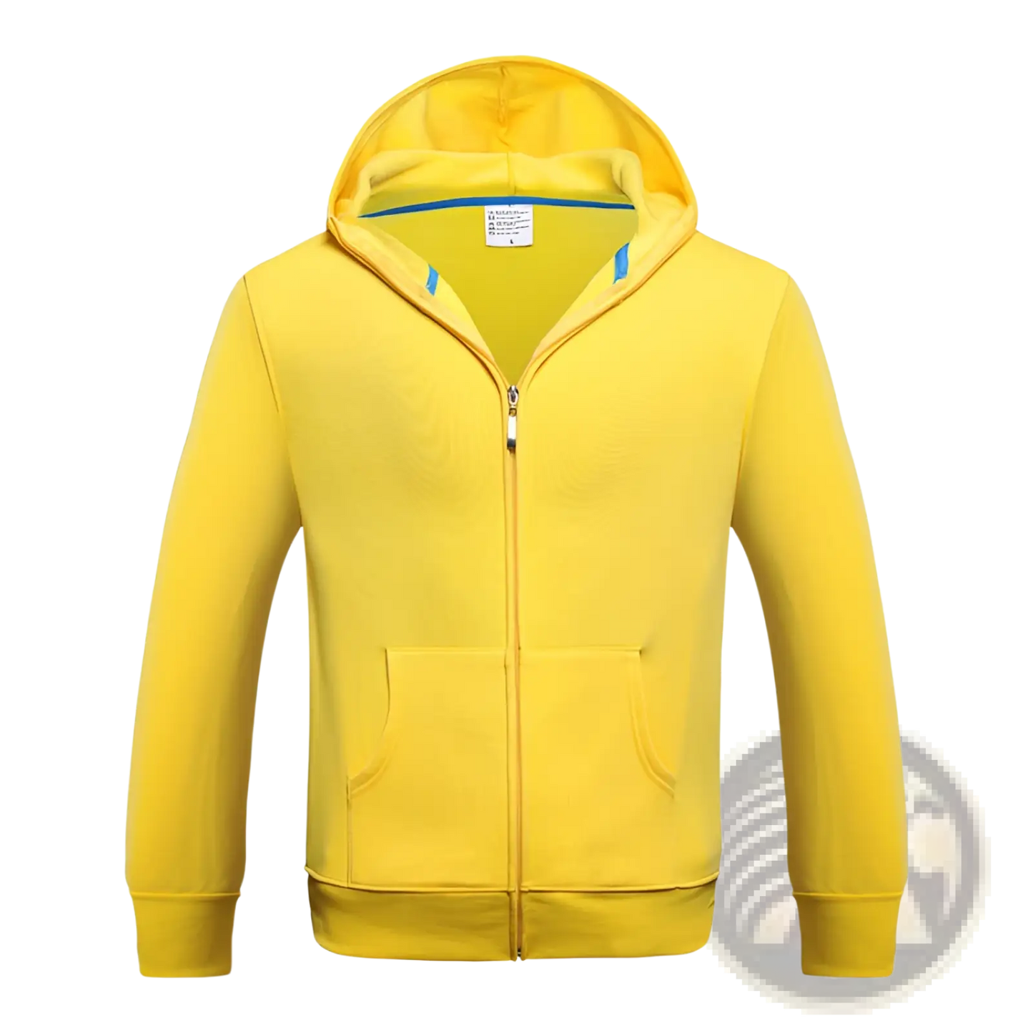 Men's Contrast Trim Fleece Zip Hoodie