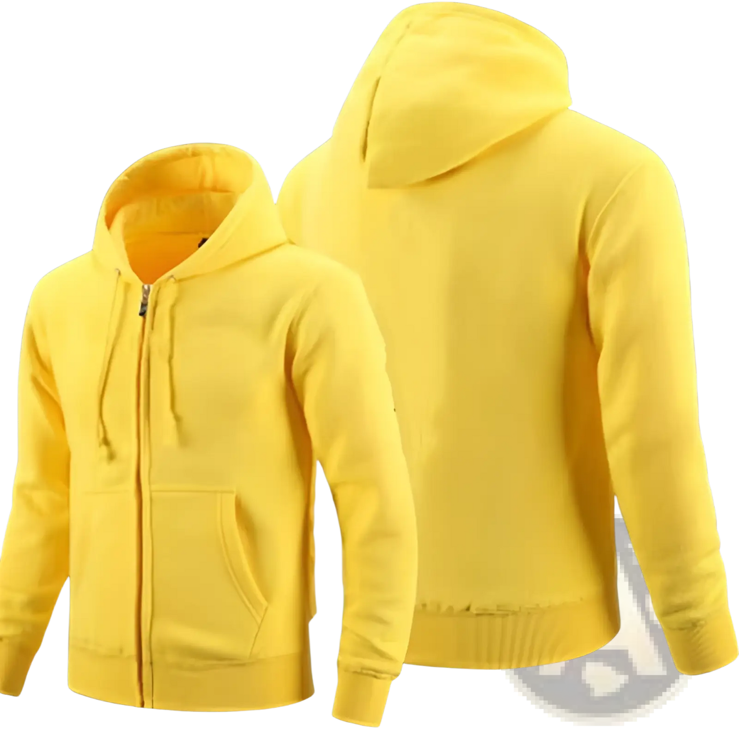 Men's Cotton Blend Zip Up Pocket Hoodie