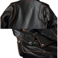 Men's Cowhide Leather Motorcycle Biker Jacket with Lapels