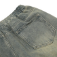 Men's Diagonal Strap Denim Shorts with Drawstring Waist