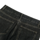 Men's Distressed Flare Leg Dark Wash Denim Jeans