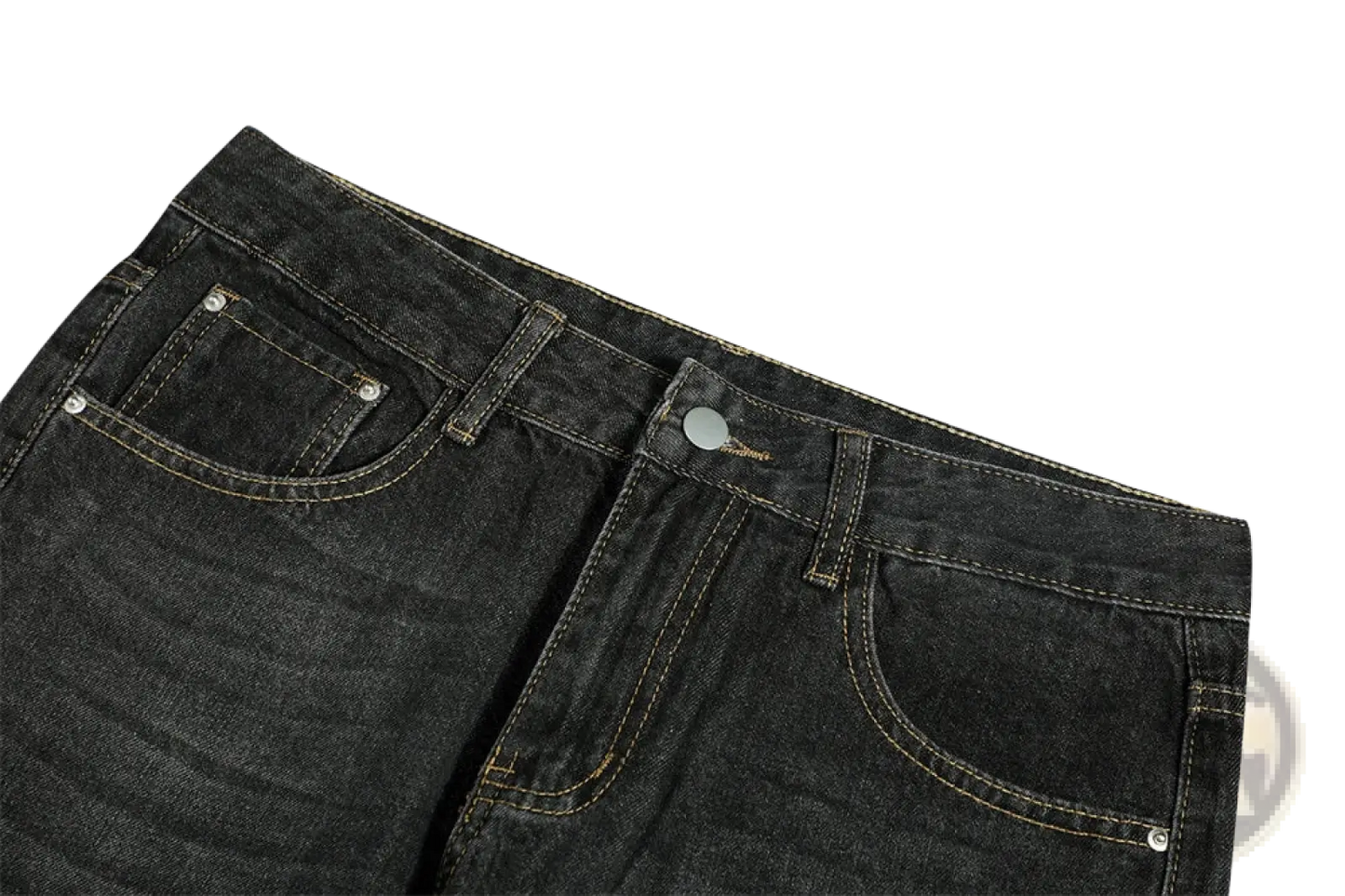 Men's Distressed Flare Leg Dark Wash Denim Jeans