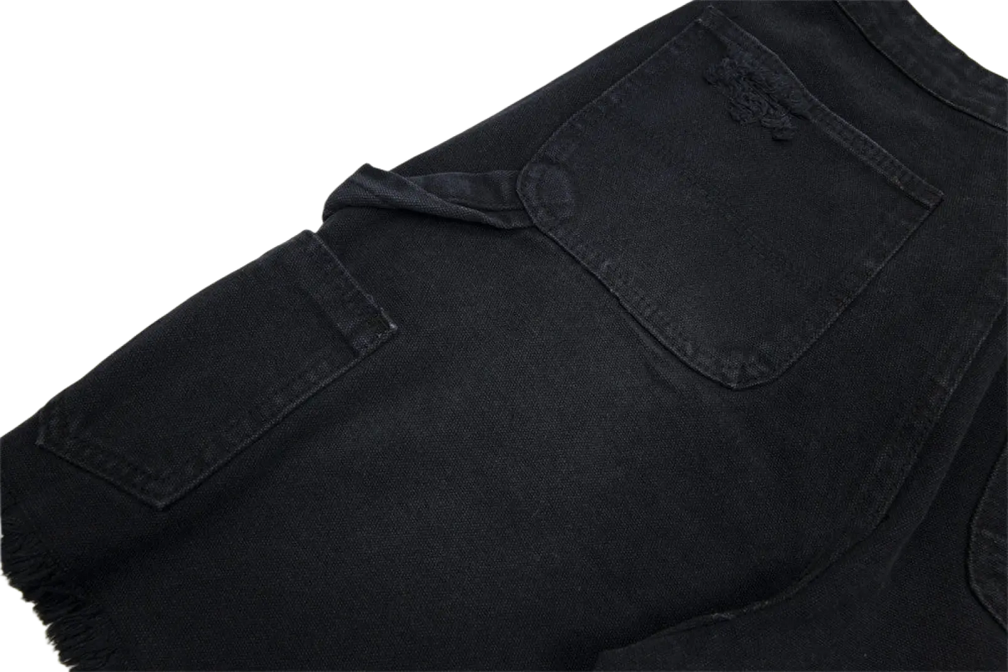 Men's Distressed Frayed Hem Denim Shorts