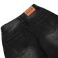 Men's Distressed Straight Leg Black Denim Jeans