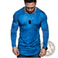 Men's Distressed Textured Long Sleeve T-shirt