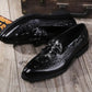Men's Crocodile Embossed Leather Tassel Brogue Shoes