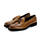 Men's Crocodile Embossed Leather Tassel Brogue Shoes