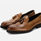 Men's Crocodile Embossed Leather Tassel Brogue Shoes