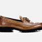 Men's Crocodile Embossed Leather Tassel Brogue Shoes
